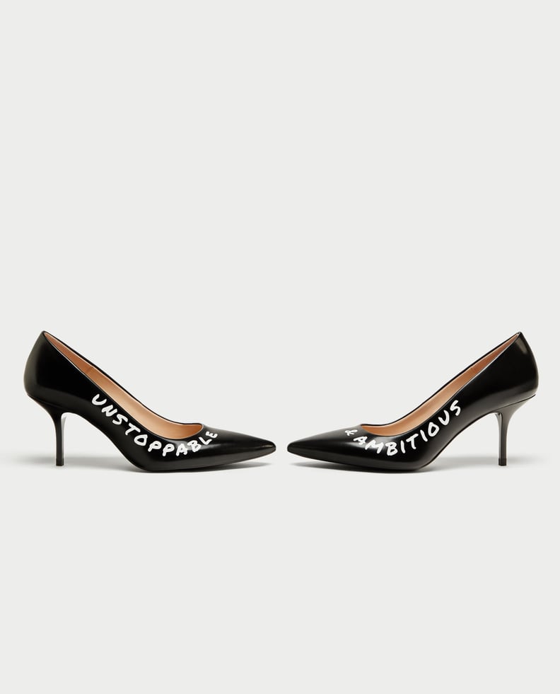 Zara Heels With Slogan