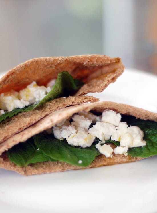 Pita Bread With Mint and Feta