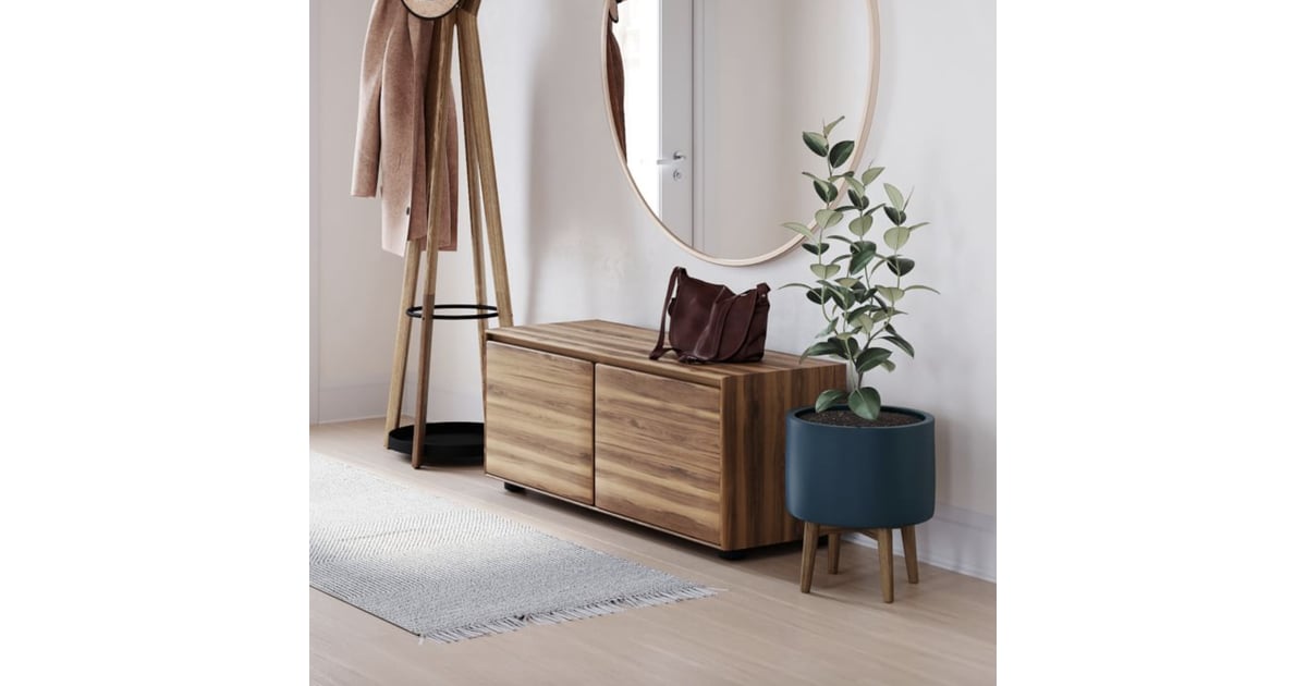 Anton solid cheap wood entryway bench