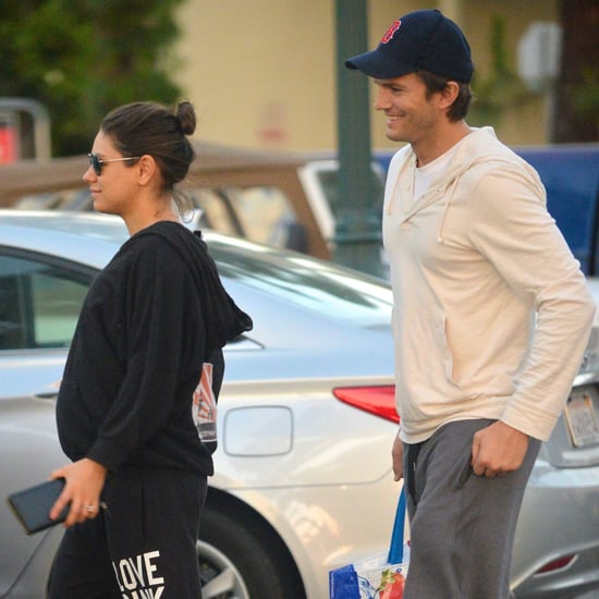 Pregnant Mila Kunis and Ashton Kutcher Go Grocery Shopping