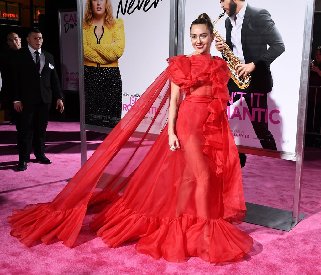 Miley Cyrus's Red Dress at Isn't It Romantic Premiere