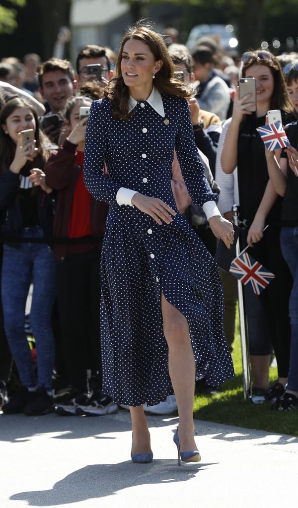 Kate Middleton Wears Polka-Dot Dress to Bletchley Park 2019