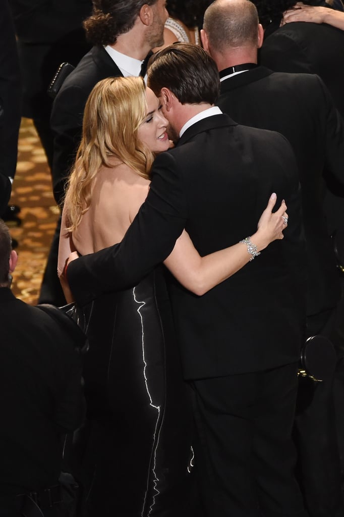 Leonardo DiCaprio and Kate Winslet at the Oscars 2016