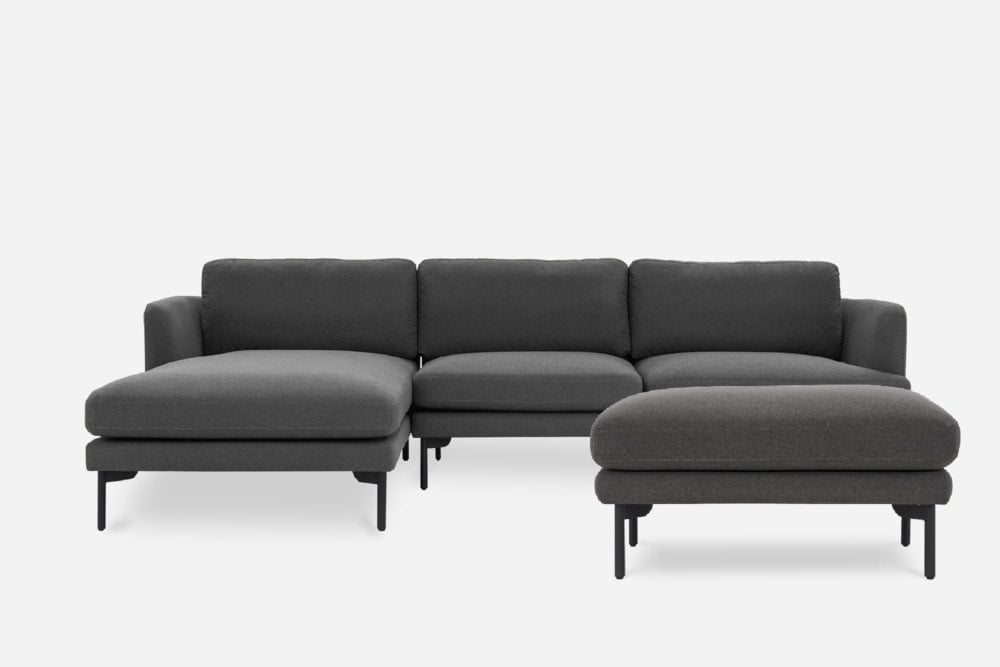 Castlery Pebble Chaise Sectional Sofa with Ottoman