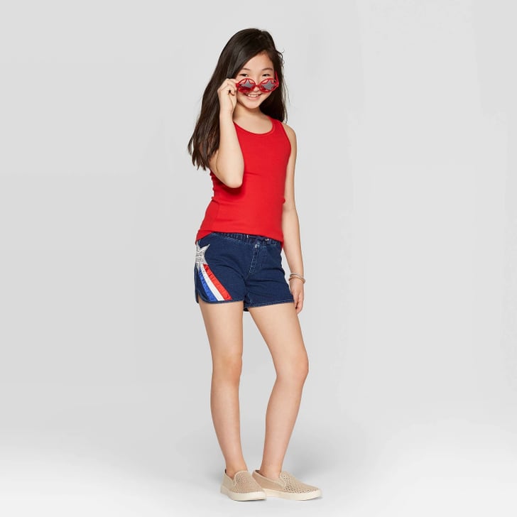 Girls pull on jean hot sale shorts