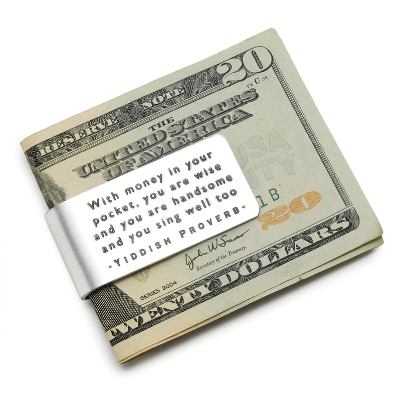 Yiddish Proverb Money Clip