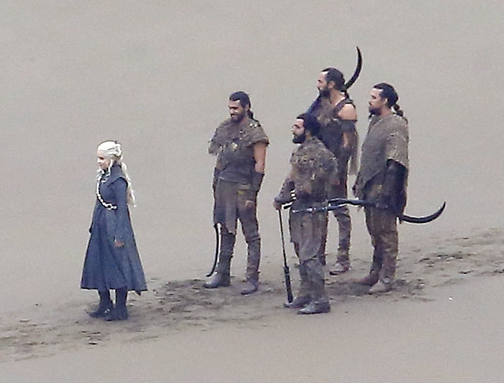 Of course, she's brought her Dothraki posse.