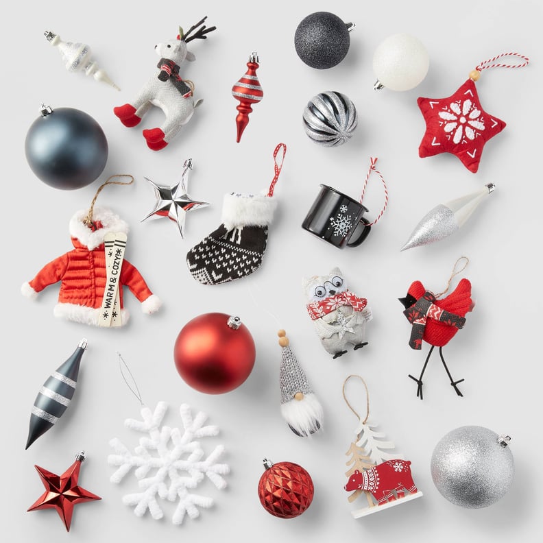 Wondershop 85-Count Scandi Snowfall Christmas Tree Ornament Set