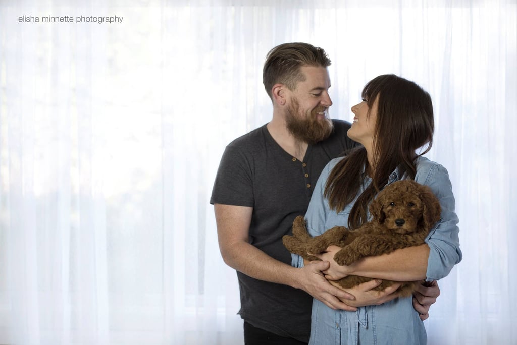 Newborn Photo Shoot Spoof With Puppy