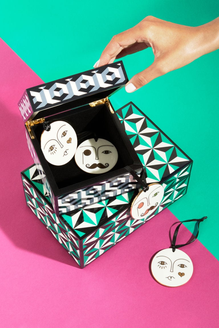 Jonathan Adler x H&M 2-Pack Porcelain Decorations, Small Wooden Box, and Large Wooden Box