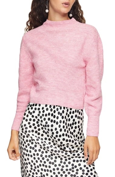 Topshop Chevron Crop Sweater