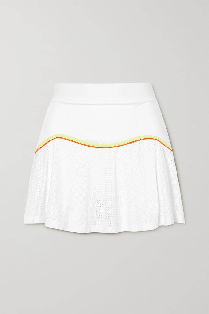 L'Etoile Sport Performance Team Mesh-Paneled Stretch-Jersey Tennis Skirt