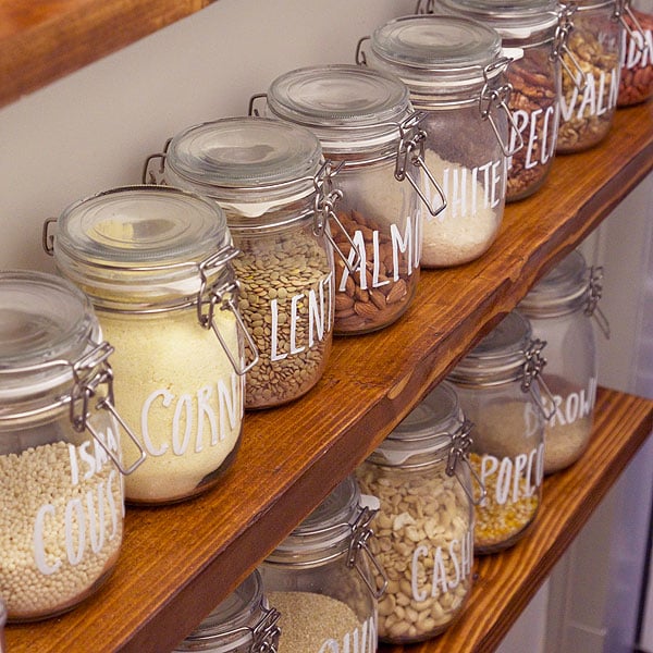 Labelled Jars Ikea Pantry Hacks POPSUGAR Home Photo 7