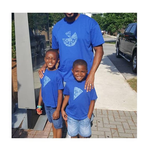 Matching Father and Child Pizza Shirts