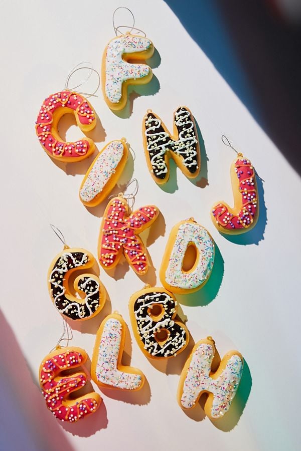 Donut Letter Christmas Ornament