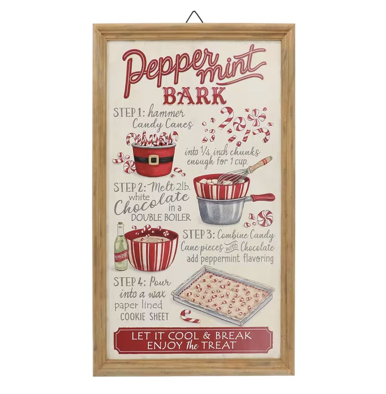 Michaels Christmas Decorations: Peppermint Lane Peppermint Bark Wall Art