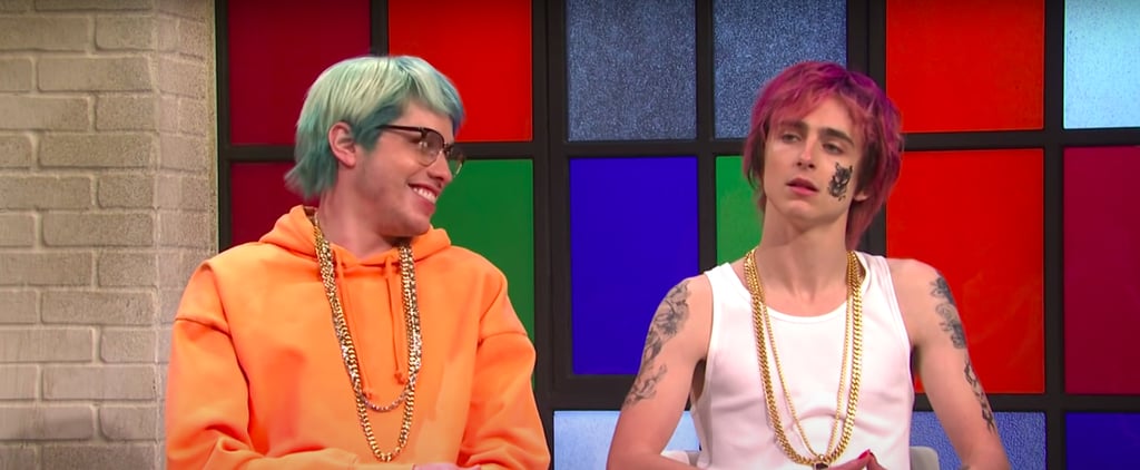 Timothée Chalamet and Pete Davidson Nail the Cringey TikTok Rapper Vibe a Little Too Well