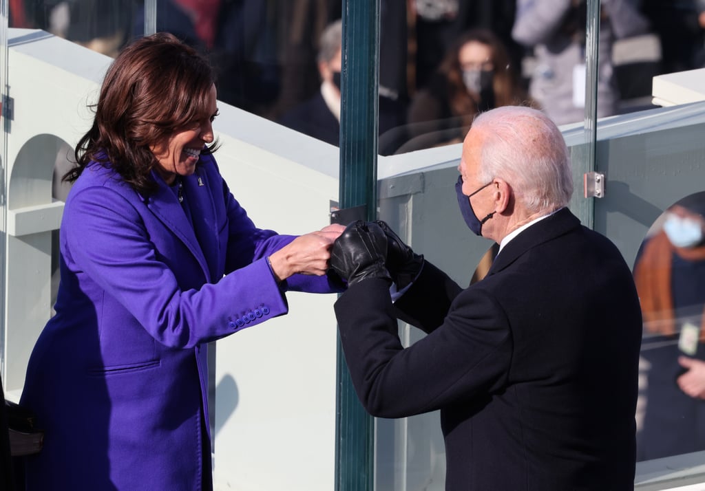 Kamala Harris and Joe Biden Fist-Bumping