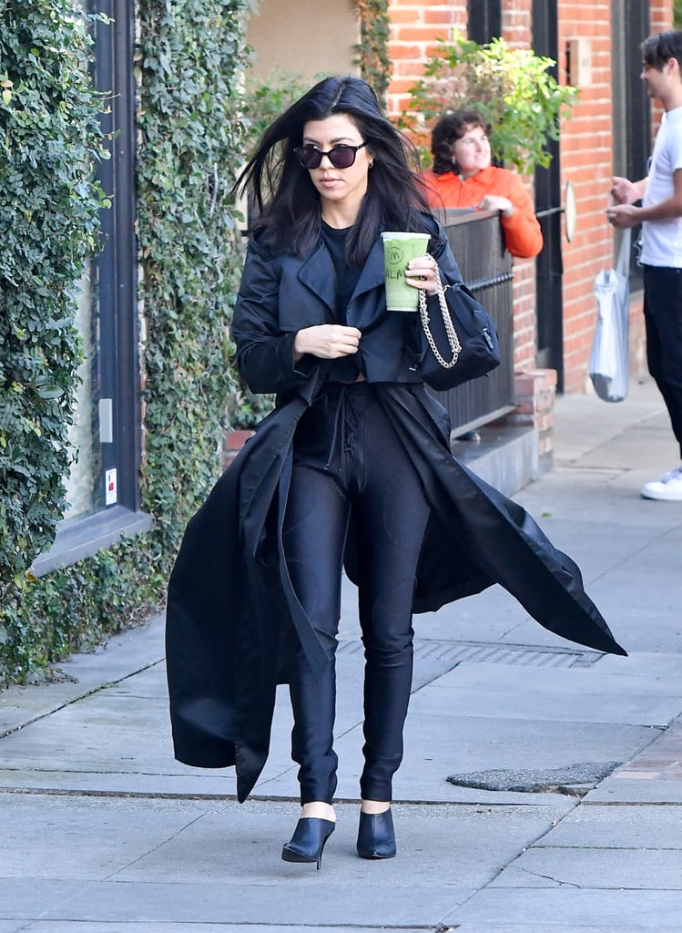 Styling Her Sunglasses With a Monochrome Outfit