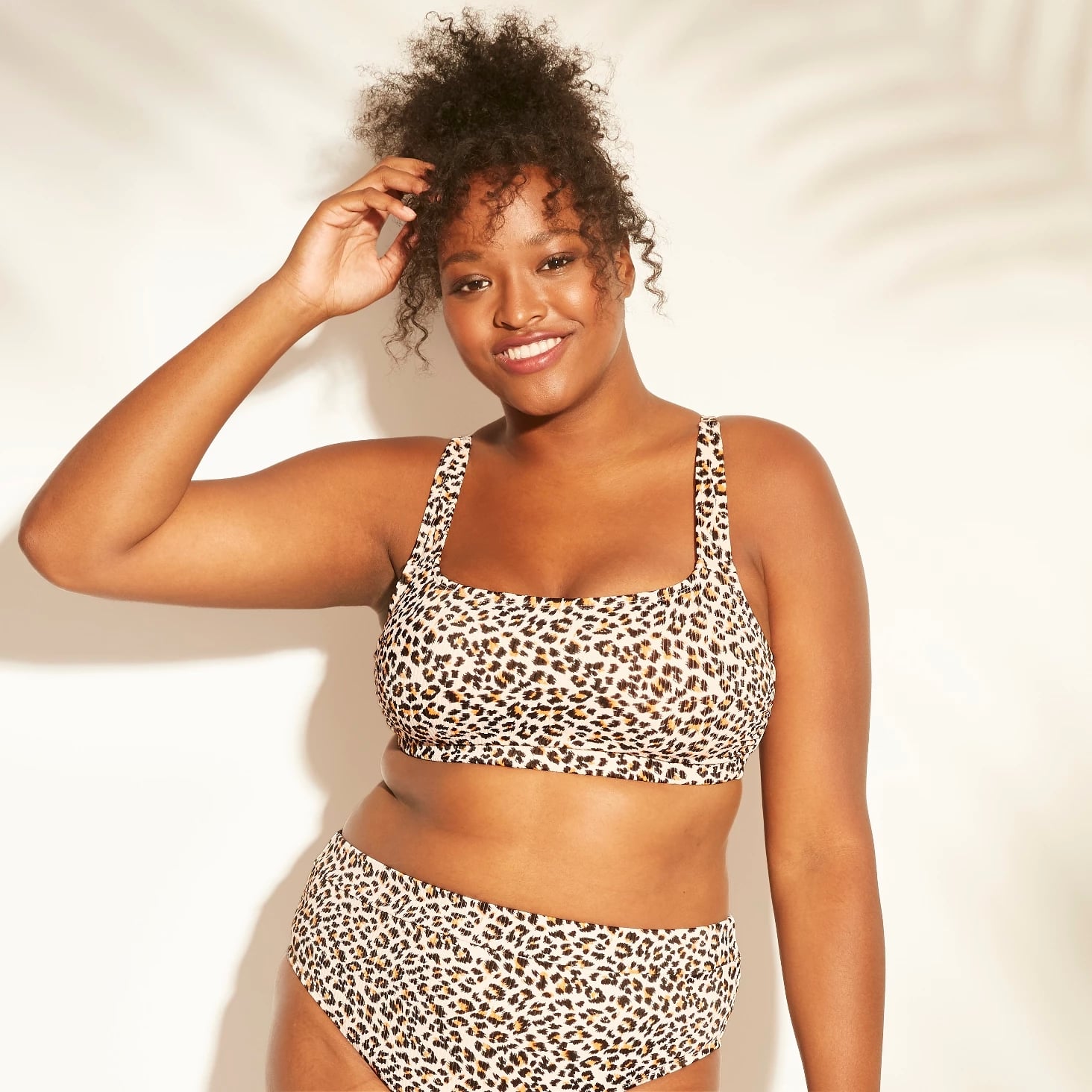 kofferbak overstroming bundel Plus-Size Square Neck Ribbed Bralette Bikini Top and Ribbed High Leg High-Waist  Bikini Bottoms | Meet Target's Swimsuits That Are Cute on Every Curve —  Shop Our 45 Favorites | POPSUGAR Fashion