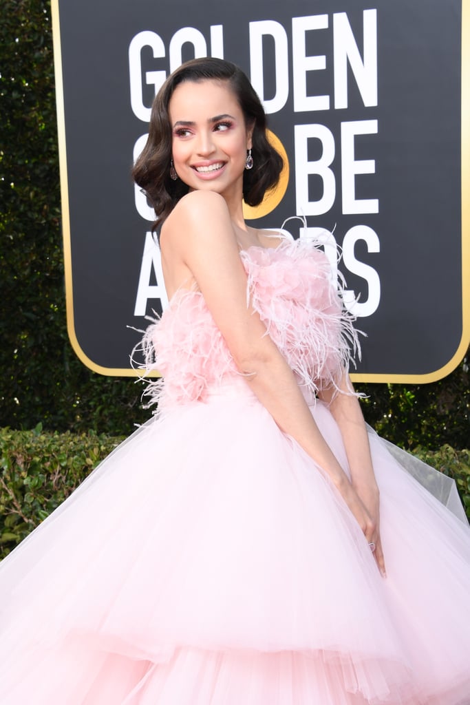 Sofia Carson Giambattista Valli Gown at Golden Globes 2020