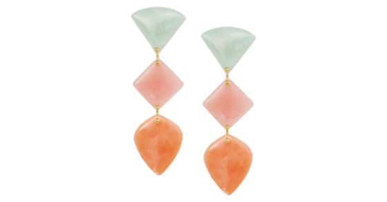 Fossil's Heritage Shapes Multi Colored Resin Earrings