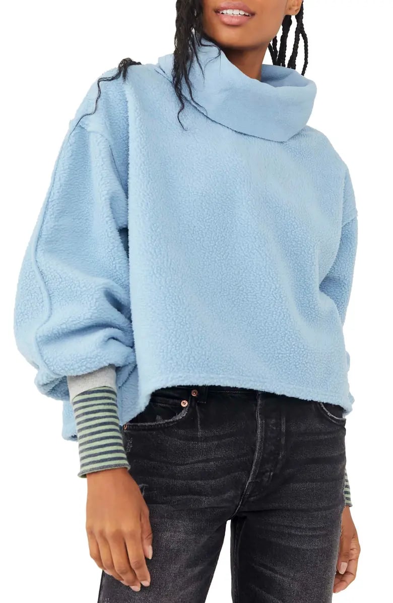 So Extra: Free People Elk Mountain Funnel Neck Sweatshirt