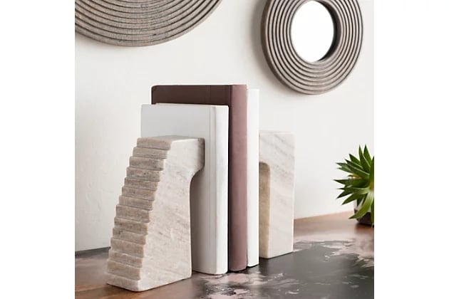 Surya Stone Gray Bookends
