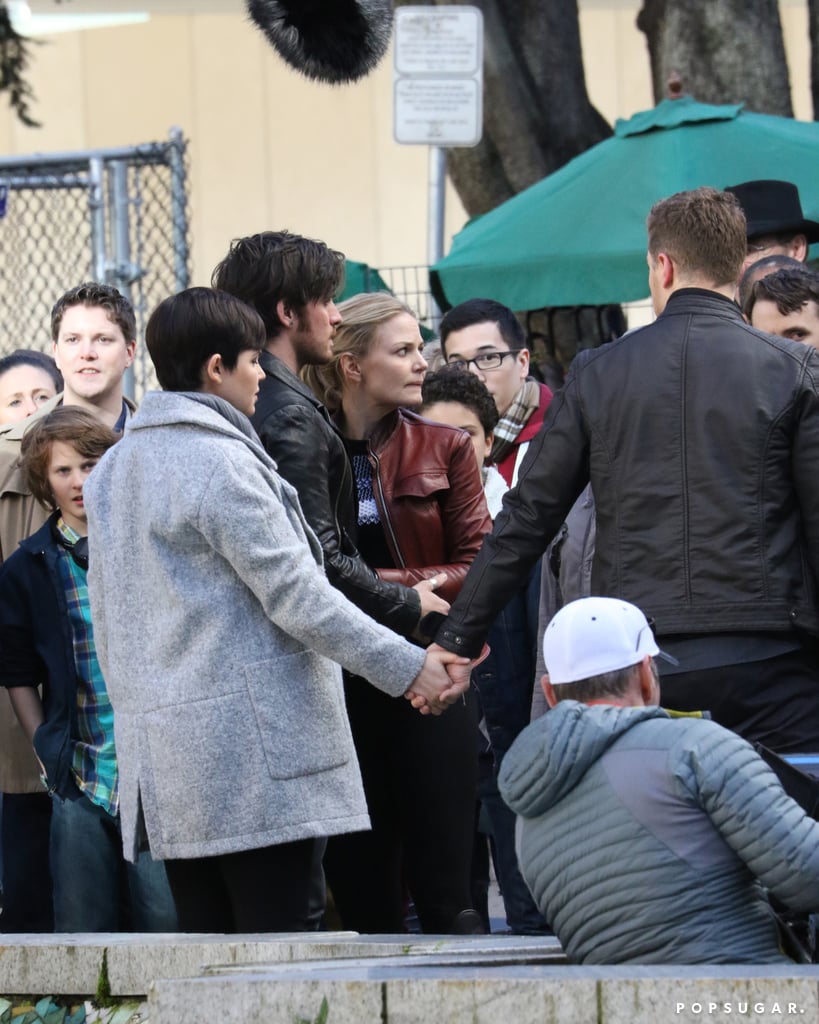 Ginnifer Goodwin and Josh Dallas on OUAT Set March 2016