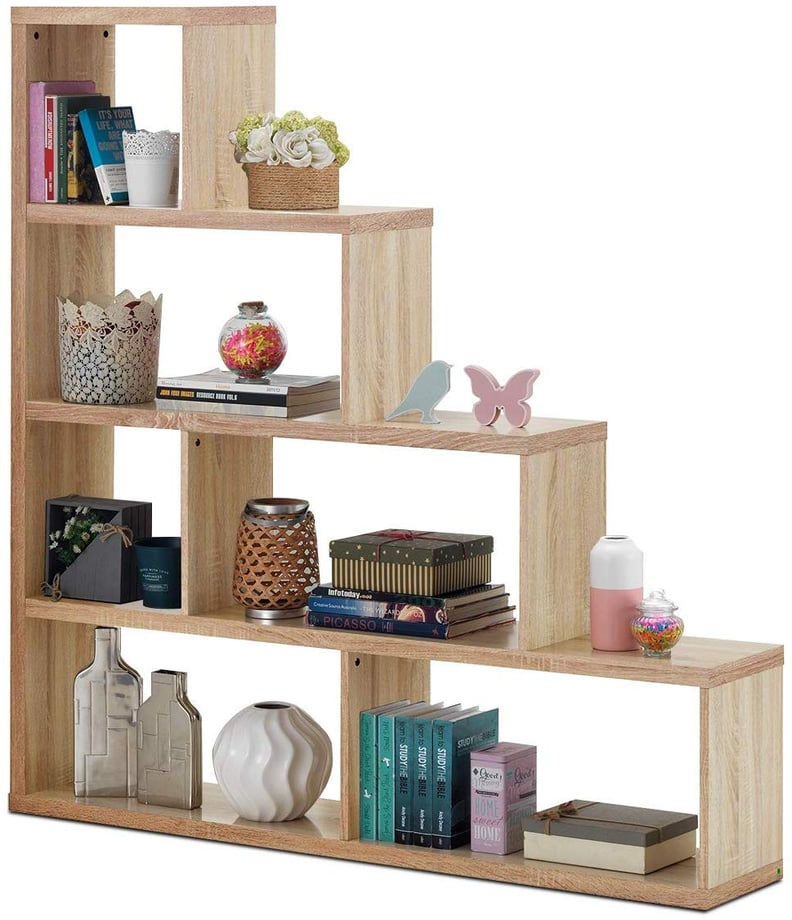 Tangkula 4-Shelf Ladder Corner Bookshelf