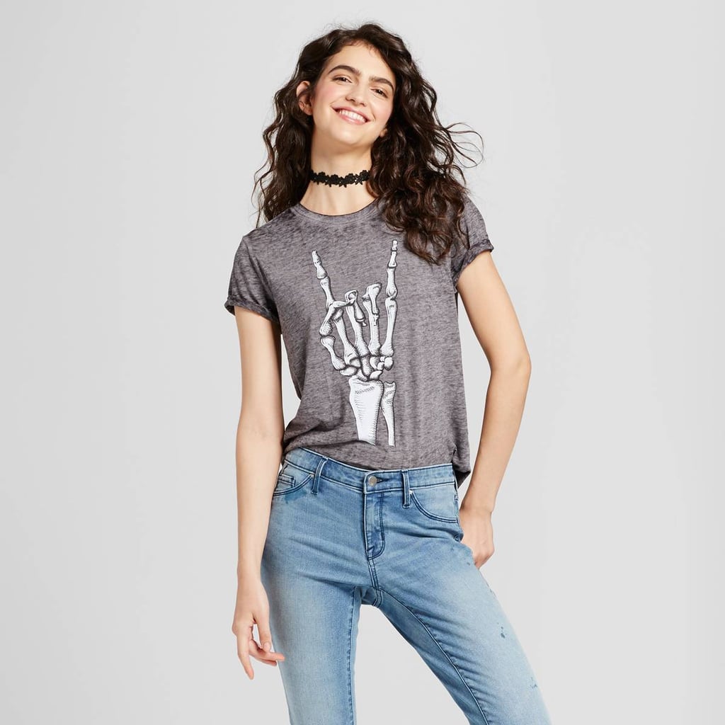 Zoe+Liv Skeleton Hand Graphic T-Shirt 