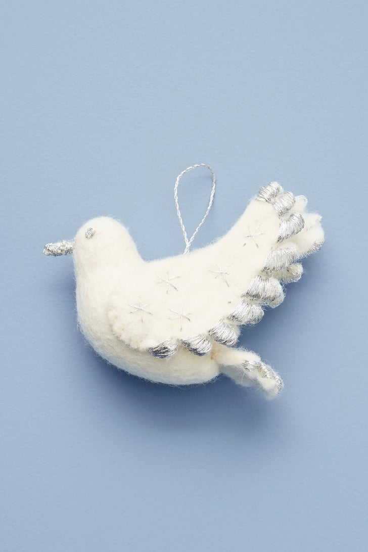 Felted Dove Ornament Anthropologie Holiday Trim Collection 2019