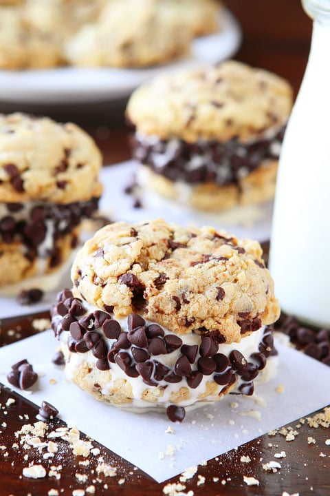 Chocolate Chip Cookie Ice Cream Sandwiches