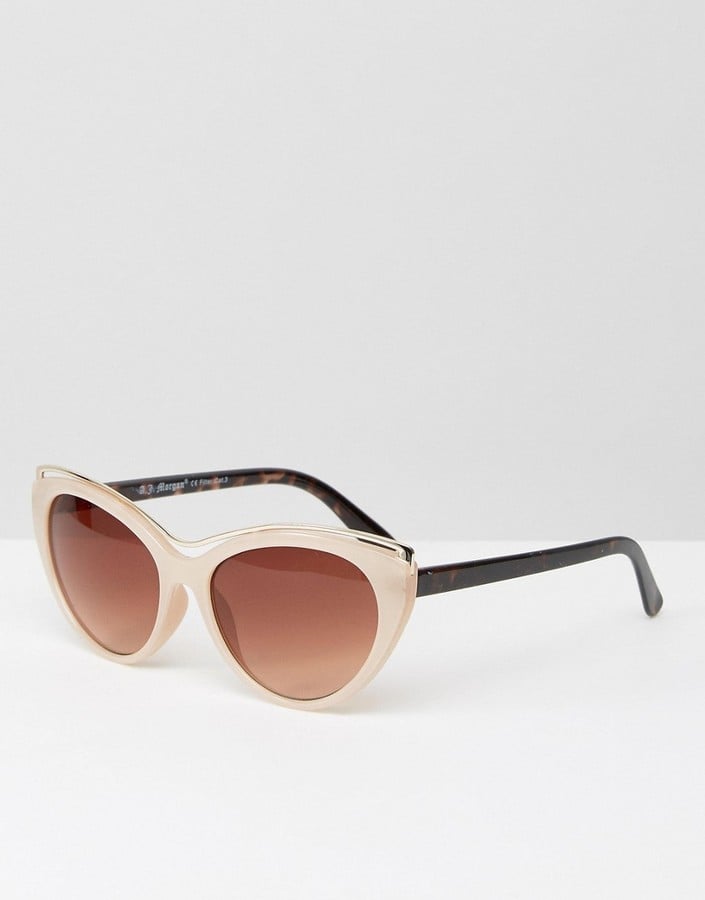 A. J. Morgan Cat Eye Sunglasses in Taupe with Metal Frame