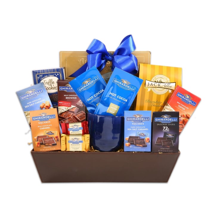 Alder Creek Gifts Ghirardelli Sampler Christmas Gift Basket Edible