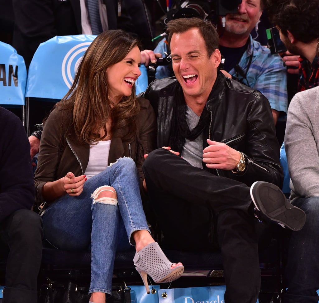 Alessandra Ambrosio and Will Arnett at Knicks Game | Photos