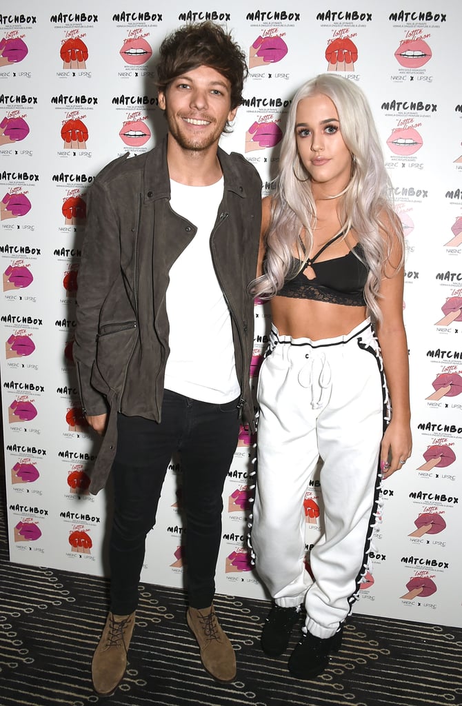 Loving older brother Louis made the trip back to the UK to celebrate his younger sister Lottie's makeup launch.