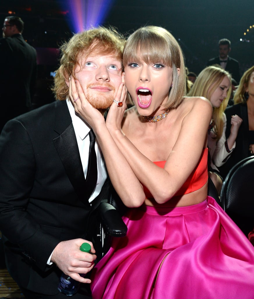 2016年2月:Ed Sheeran和泰勒·斯威夫特相互支持在格莱美奖