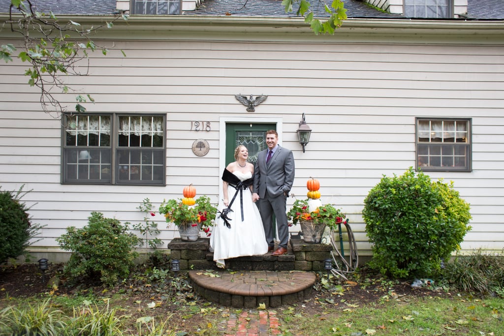 This Backyard Wedding Had Charming Rustic Halloween Decor