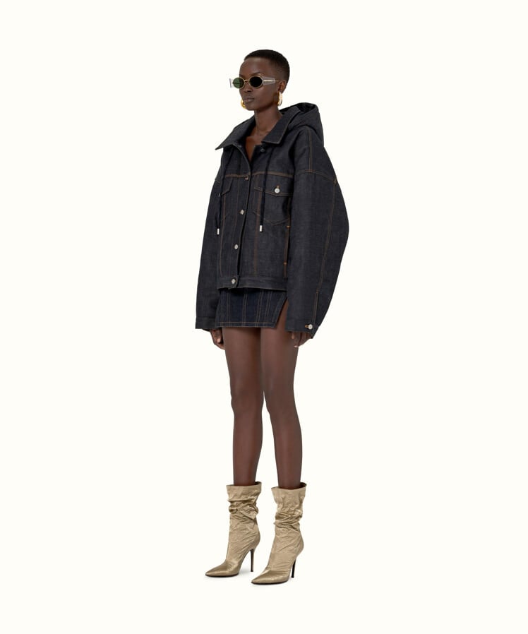 Fenty Oversized Padded Denim Jacket