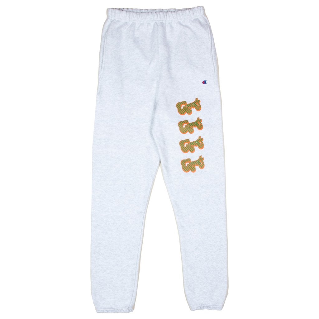 Groovy Checkerboard Wordmark Sweatpants in Heather