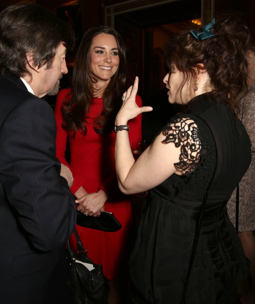 Kate chatted with Helena Bonham Carter and Sir Trevor Nunn.