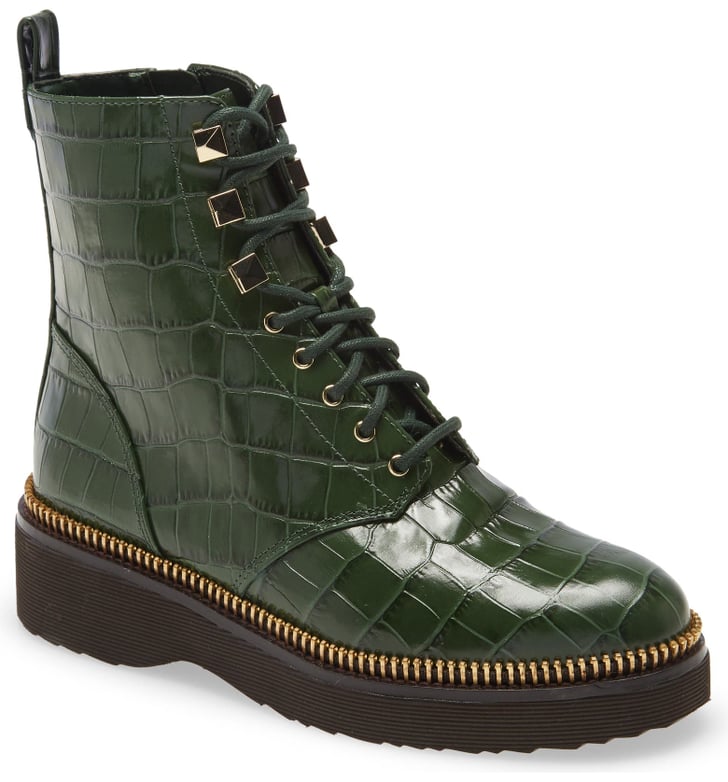 michael michael kors haskell glitter combat boot
