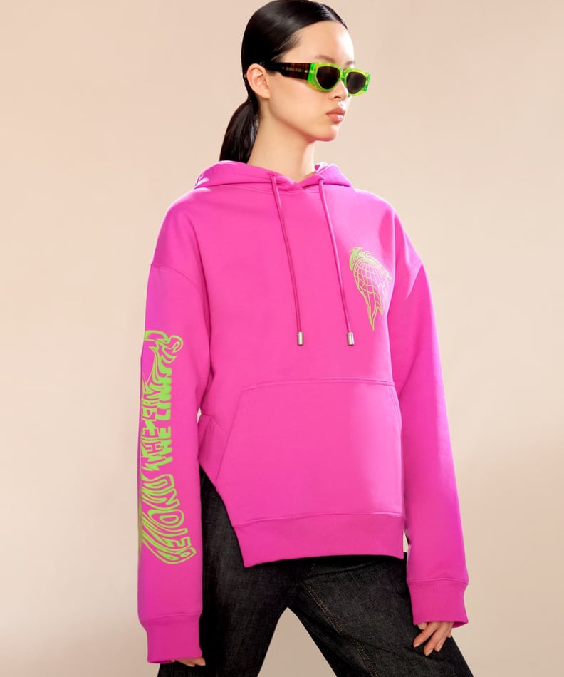 Fenty Rounded Cutout Printed Hoodie — Candy Pink