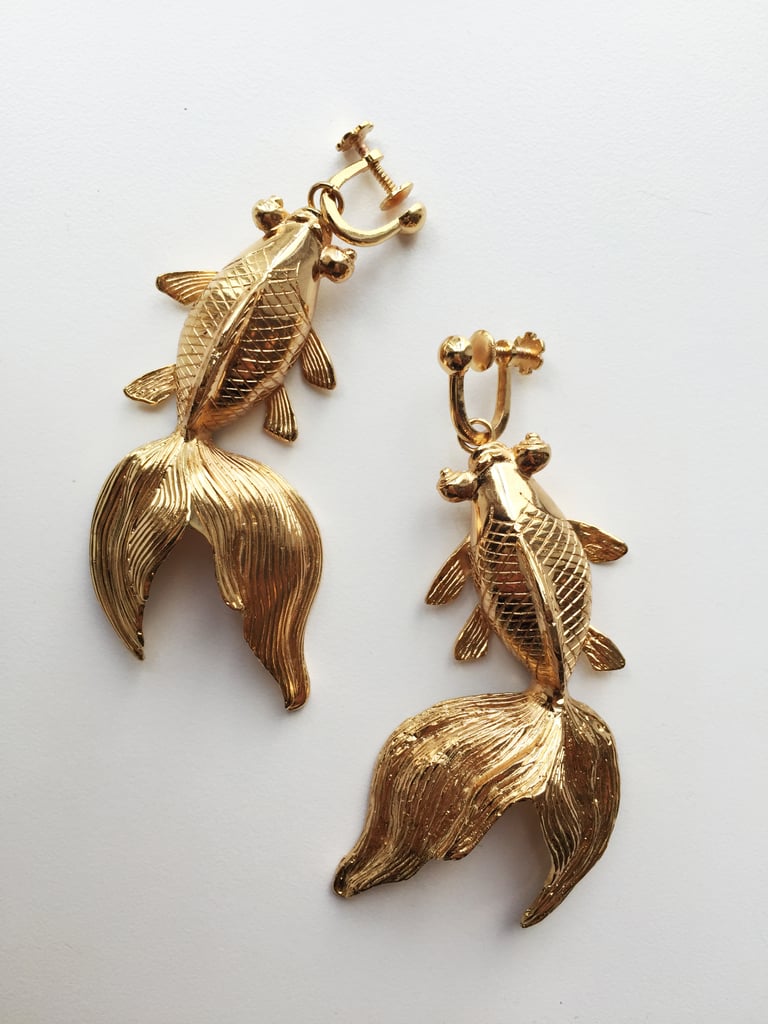 "Most girls would rave over newly launched label Amur for the fabulous ruffled dresses and wedding guest jumpsuits, but I'm not overlooking the fantastical Koi Earrings ($498), which are a clear call-out to my love for all things oceanic." — SW