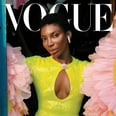 Michaela Coel Models Polka-Dot Suit and a Sequinned Gown For Vogue