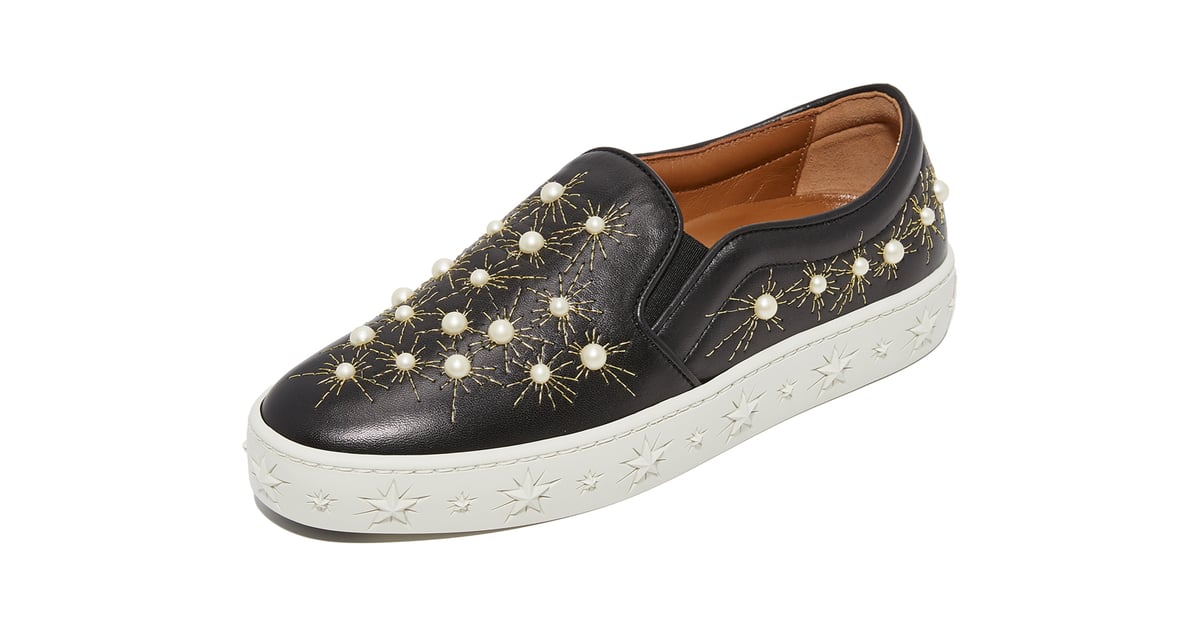 Aquazzura Cosmic Pearls Slip-On Sneakers | Best Slip-On Sneakers Summer ...