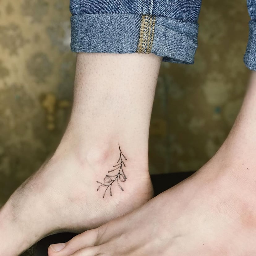 simple star foot tattoos