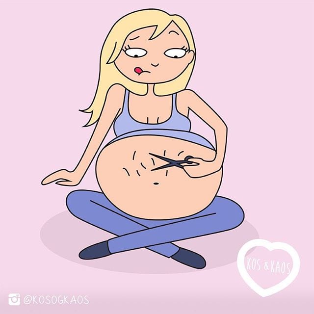 Funny Illustrations of Pregnancy Struggles