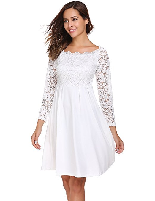 Finejo Lace A-Line Dress